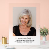 追悼式お祝いの写真 アクリルサイン (ウェディング)