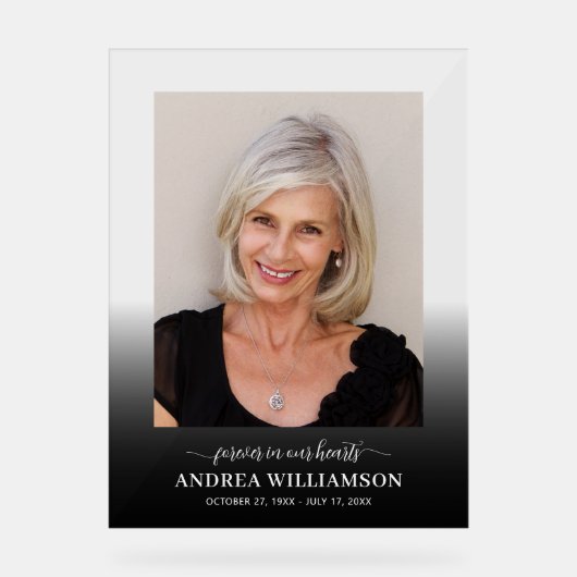 追悼式お祝いの写真 アクリルサイン (正面)