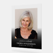 追悼式お祝いの写真 アクリルサイン (傾斜)