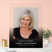 追悼式お祝いの写真 アクリルサイン (ウェディング)