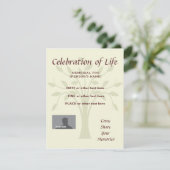 追悼式お祝い 招待状 (スタンド正面)