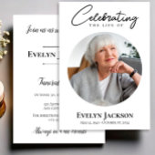 追悼式のお知らせ、記念式の写真 招待状