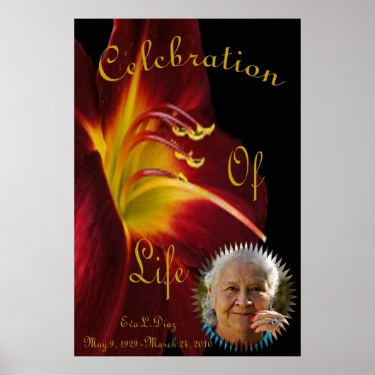 追悼式のプリント ポスター (正面)