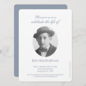 追悼式の写真葬儀招待状 招待状 (正面/裏面)