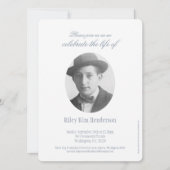 追悼式の写真葬儀招待状 招待状 (正面)