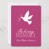 追悼式の写真 葬儀の案内 招待状 (裏面)