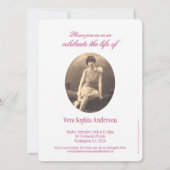 追悼式の写真 葬儀の案内 招待状 (正面)