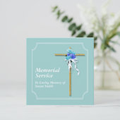 追悼式の招待のお知らせメモリ 招待状 (スタンド正面)