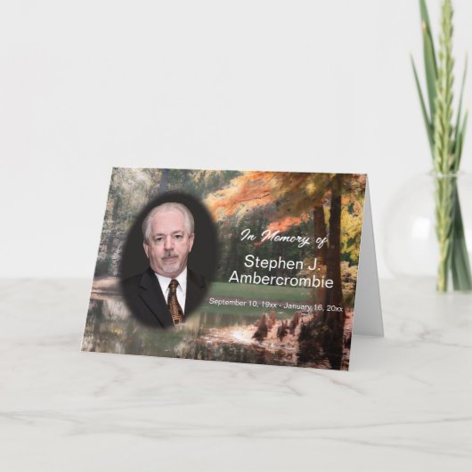 追悼式の案内リーフレット カード (正面)