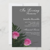 追悼式の発表を愛する中 招待状 (正面)
