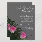 追悼式の発表を愛する中 招待状 (正面/裏面)