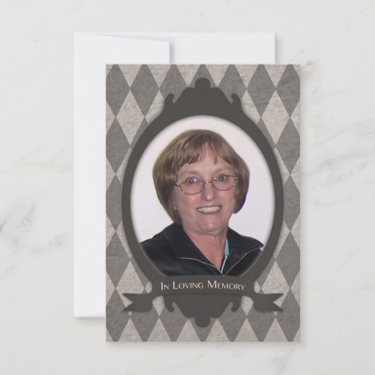 追悼式の発表 招待状 (正面)