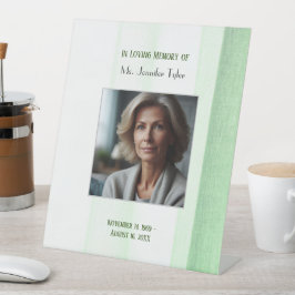 追悼式を愛しエレガントて緑 台座サイン