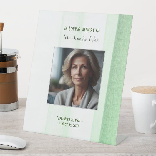 追悼式を愛しエレガントて緑 台座サイン (インサイチュ)