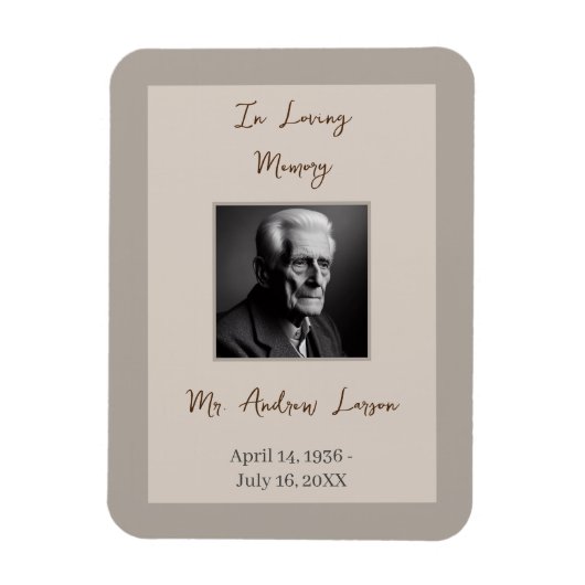 追悼式を愛しエレガントて マグネット (縦)