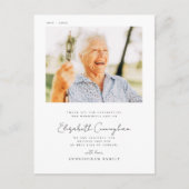 追悼式エレガントシンプルシックモダン写真 ポストカード (正面)