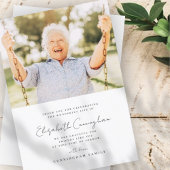 追悼式エレガントモダンシンプルシック写真 サンキューカード