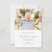 追悼式エレガントモダンシンプルシック写真 サンキューカード (正面)