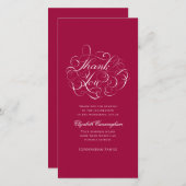 追悼式クラシックとシンプル書道 サンキューカード (正面/裏面)