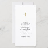 追悼式シンプルとクロスモダンス サンキューカード (正面)