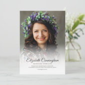 追悼式シンプルのモダンクラシック写真 サンキューカード (スタンド正面)