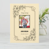 追悼式テンプレート 招待状 (スタンド正面)