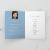 追悼式ハート楕円形フォトブルー プログラム (内部)