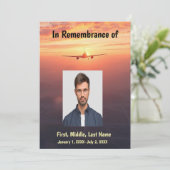 追悼式パイロット飛行機日飛んでいる没 招待状 (スタンド正面)