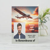 追悼式パイロット飛行機日飛んでいる没 招待状 (スタンド正面)
