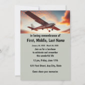 追悼式パイロット飛行機日飛んでいる没 招待状 (裏面)