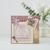 追悼式ビクトリアンヴィンテージ紙写真 招待状 (スタンド正面)