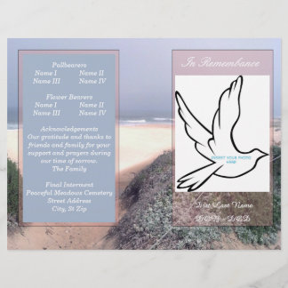 追悼式プログラムの折り独身の畳み