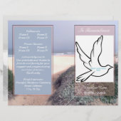 追悼式プログラムの折り独身の畳み (正面/裏面)