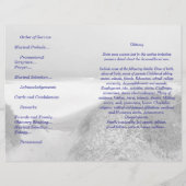 追悼式プログラムの折り独身の畳み (裏面)