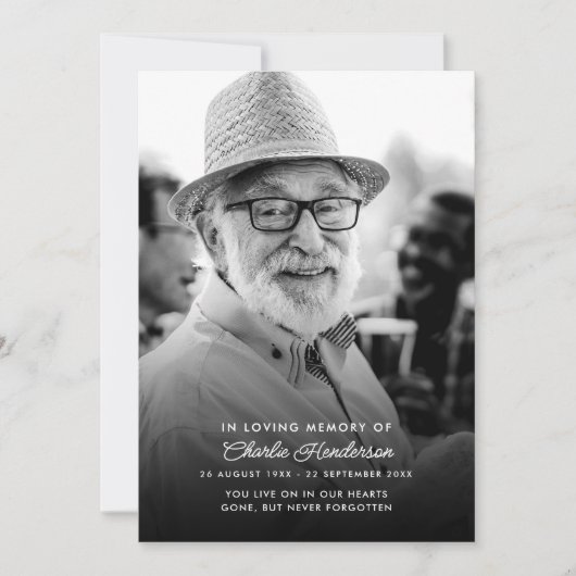 追悼式プログラムを愛して 招待状 (正面)