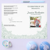 追悼式プログラムテンプレート チラシ (シングル)