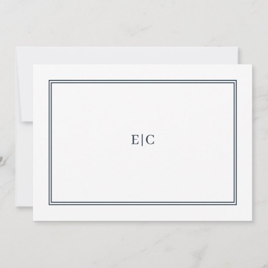 追悼式モダンとシンプルエレガント 招待状 (裏面)