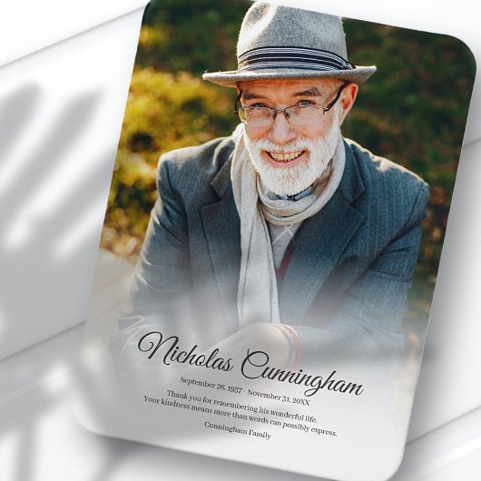 追悼式モダンのクラシックシンプル写真 マグネット