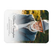 追悼式モダンのクラシックシンプル写真 マグネット (横)