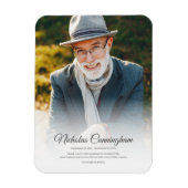 追悼式モダンのクラシックシンプル写真 マグネット (縦)