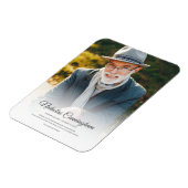 追悼式モダンのクラシックシンプル写真 マグネット (左側)