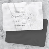 追悼式モダンのシンプル写真エレガント サンキューカード