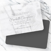 追悼式モダンのシンプル写真エレガント サンキューカード