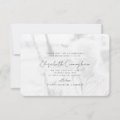 追悼式モダンのシンプル写真エレガント サンキューカード (正面)