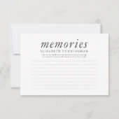 追悼式モダンの思い出シンプルの返信 出欠カード (裏面)