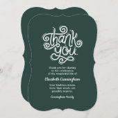 追悼式モダン書道 サンキューカード (正面/裏面)