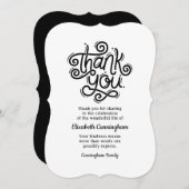 追悼式モダン書道 サンキューカード (正面/裏面)