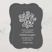 追悼式モダン書道 サンキューカード (正面/裏面)