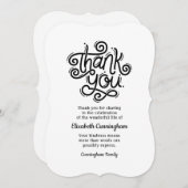 追悼式モダン書道 サンキューカード (正面/裏面)