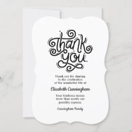 追悼式モダン書道 サンキューカード